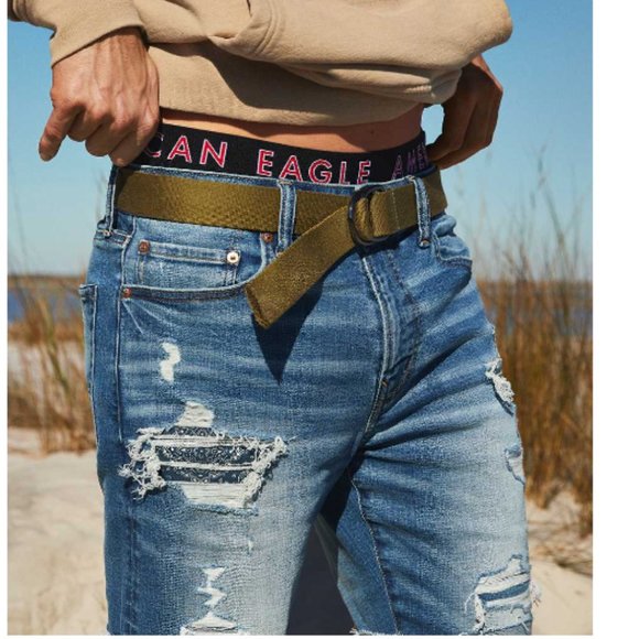 AE Size 28 AirFlex + Patched Denim Short 9” Destroyed, Distressed, Whisk… - Picture 2 of 16